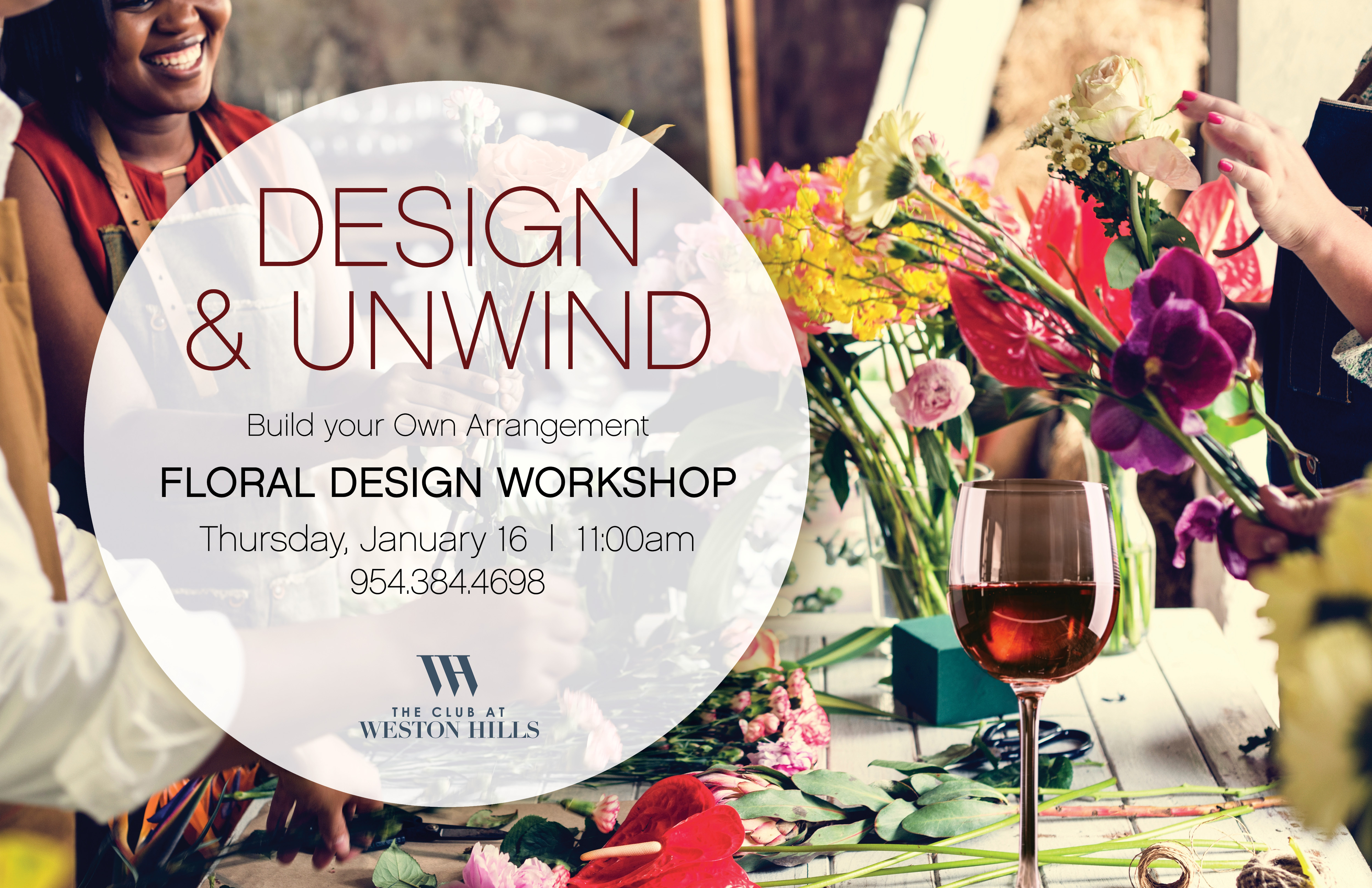 Flower Arrangement Class The Club at Weston Hills 20200116